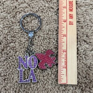 NOLA Keychain with Pink and Purple Accents